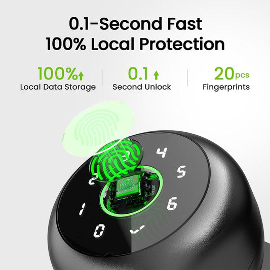 Nexora Smart 4-in-1 Fingerprint Door Lock – Keypad, App Control & Keyless Entry for Home, Office, Bedroom, Apartment, Garage